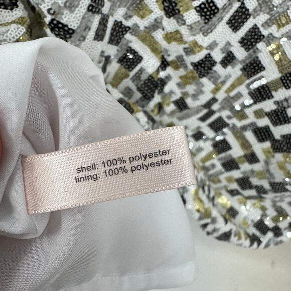 The Limited Sequin Dress 18 Gold Silver Metallic Sparkle Sleeveless Party NEW - Picture 9 of 9